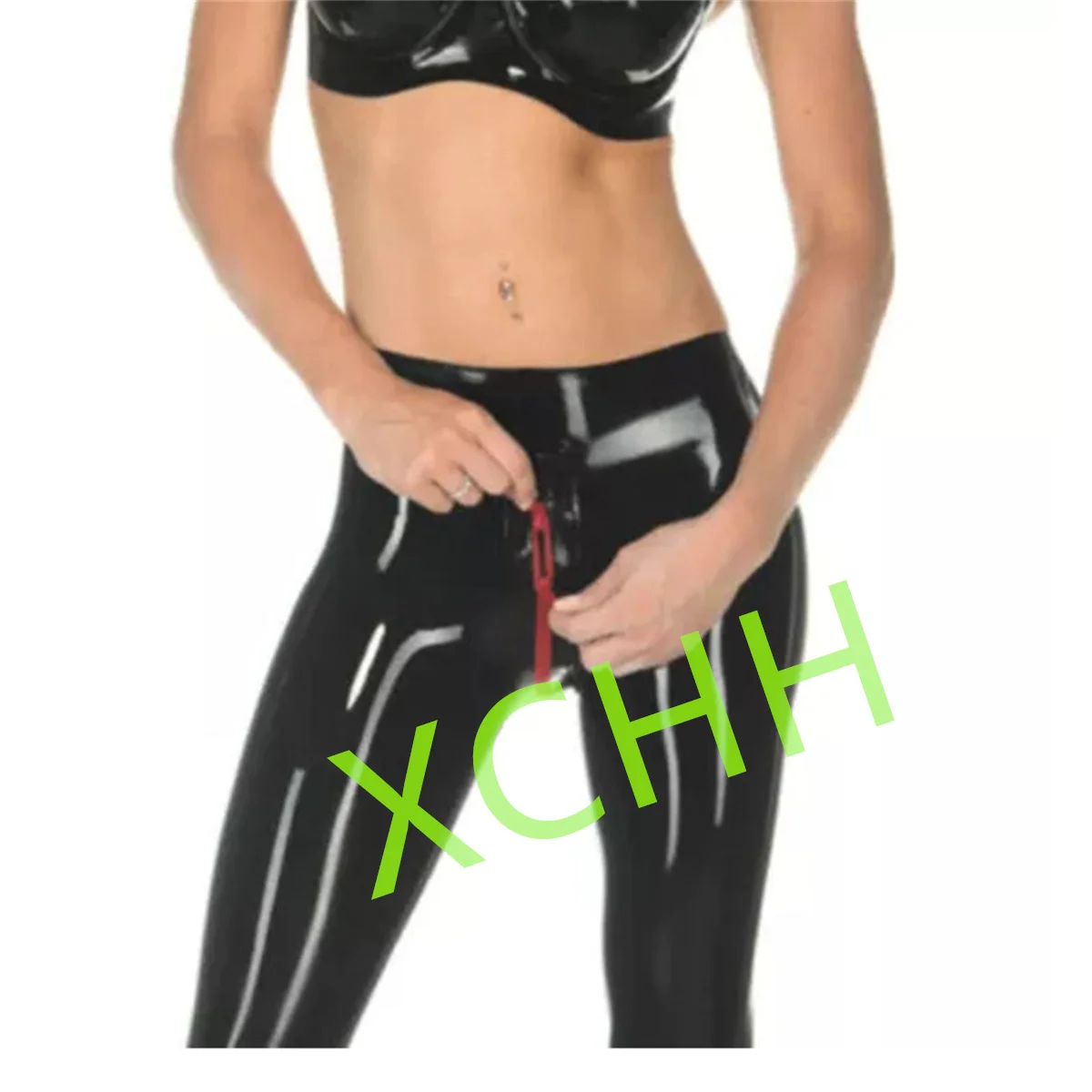 Women Latex Pants Rubber Trousers Cosplay Costume Support Custom Made Club Wear