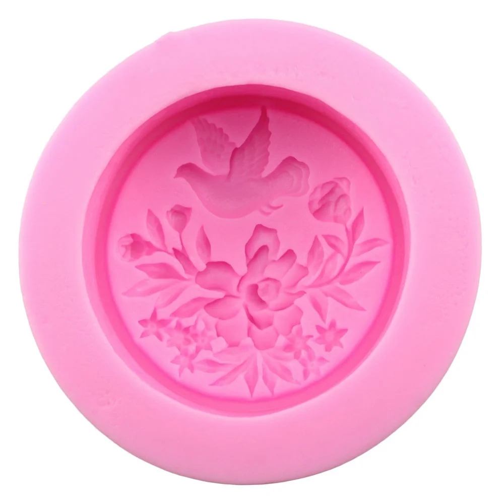 Peace Dove DIY Silicone Soap Molds Resin Fimo Clay Candle Moulds Fondant Cake Chocolate Molds Kitchen Bakeware M-084 _SYH