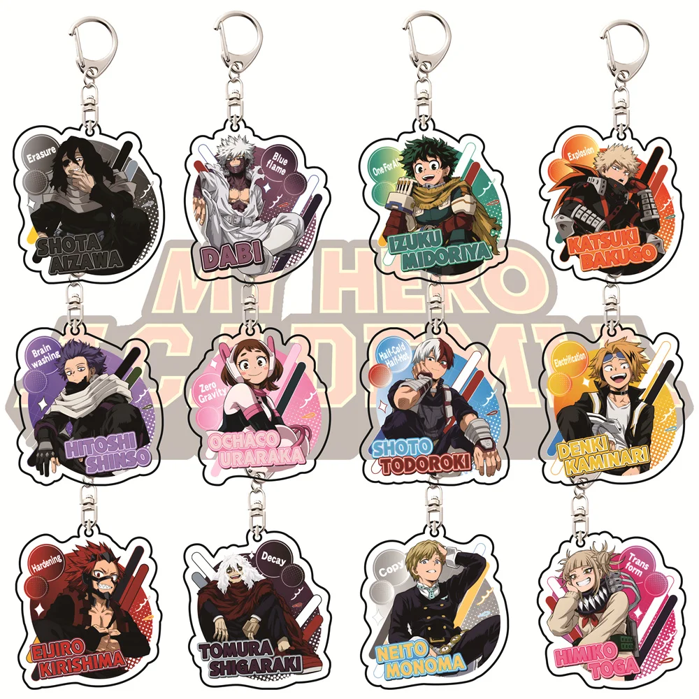 My Hero Academia 6cm Acryl-Schlüsselanhänger Anime Sammlerstück Taschenanhänger Fan-Geschenk