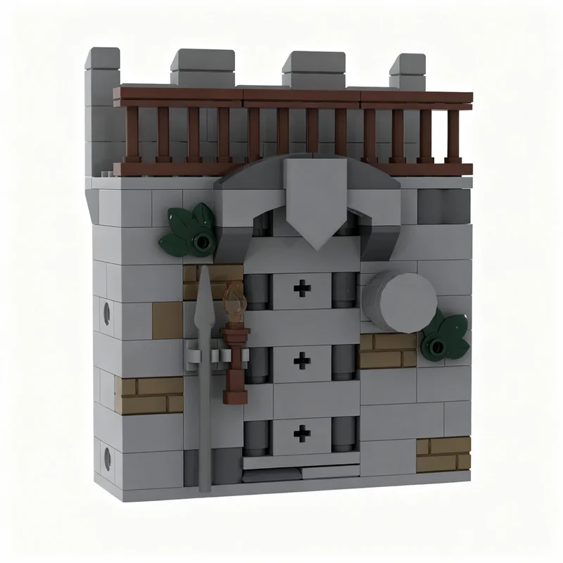 

200pcs MOC Castle Wall Hidden Entrance Barenfels Mauer Modul Mit Geheimgangsfunktion Model Building Blocks Architecture Toys