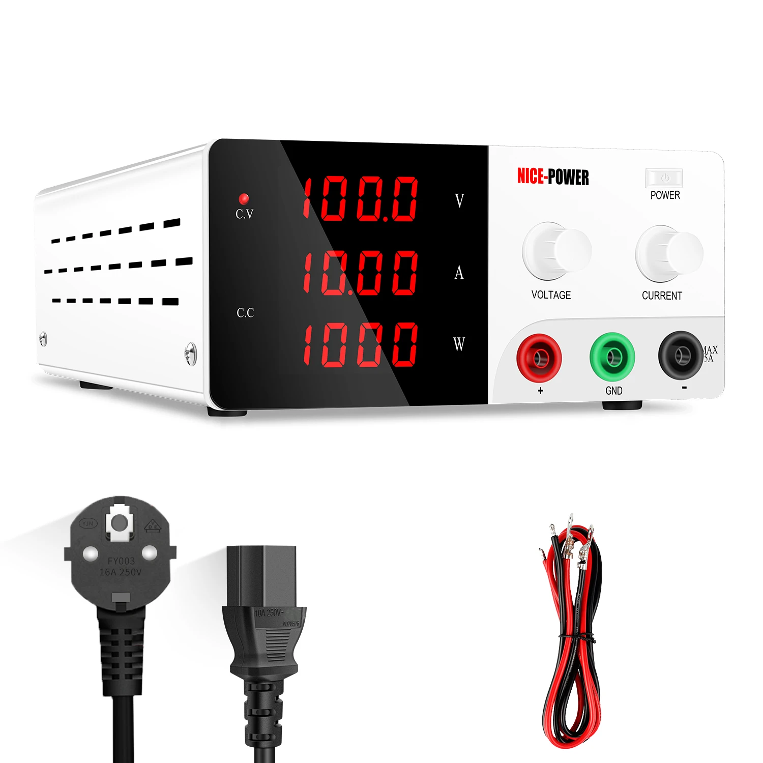 

NICE-POWER 100V 10A High Precision Adjustable Voltage Regulators USB Switching Power Supply Four-Digit Display DC Power Supply