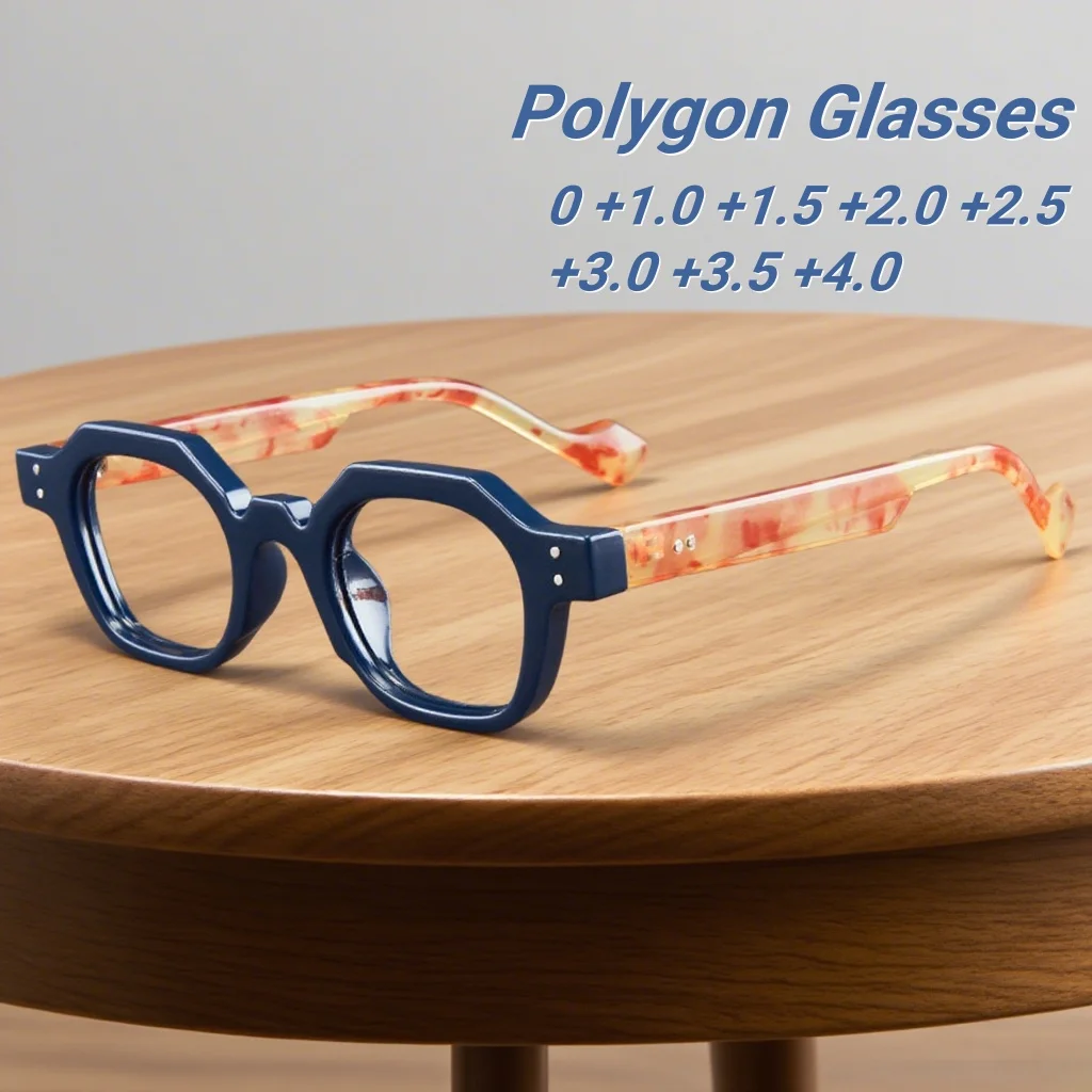 

2025 Popular Retro Polygon High-definition Presbyopia Glasses Neutral Fashionable Durable Comfortable Anti Blue Light Glasses