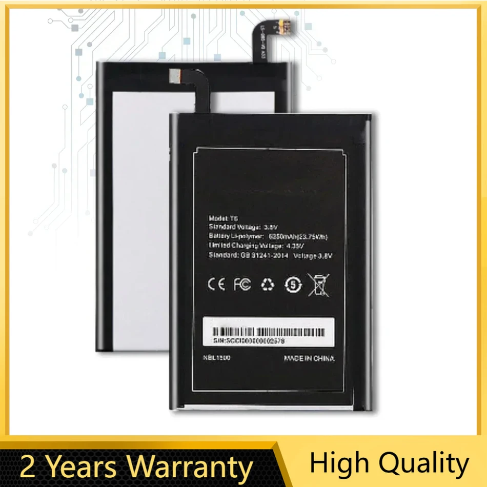 

Replacement Battery For Homtom HT6, 6250mAh, For Doogee T6, With Track Code