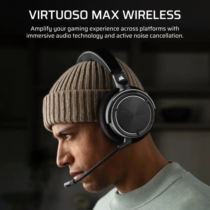 سماعة الألعاب اللاسلكية Virtuoso MAX - Dolby Atmos، إلغاء الضوضاء النشط، Sonarworks SoundID