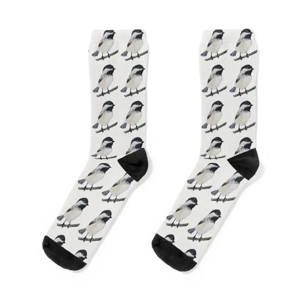 Chickadee-Chaussettes de sport anti-ald personnalisées pour hommes et filles, dessin 2