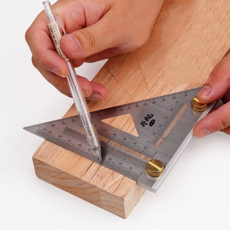 1Pc Carpenter Square 3D Multi Angle Measuring Ruler Precision Hole Positioning Marking Gauge Woodworking Scriber Triangle Ruler