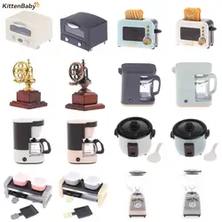 1:12 Miniature Dollhouse Rice Cooker Coffee Machine Bread Machine Meat Roaster Simulation Kitchen Appliance Accessories Toy