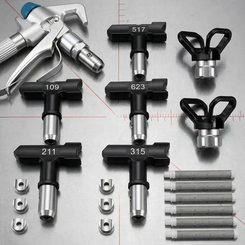

115 * 85 Reversible Spray Tip, Airless Spray Nozzles For Paint Spray Guns, Durable Reusable Design, For Professional & DIY Use