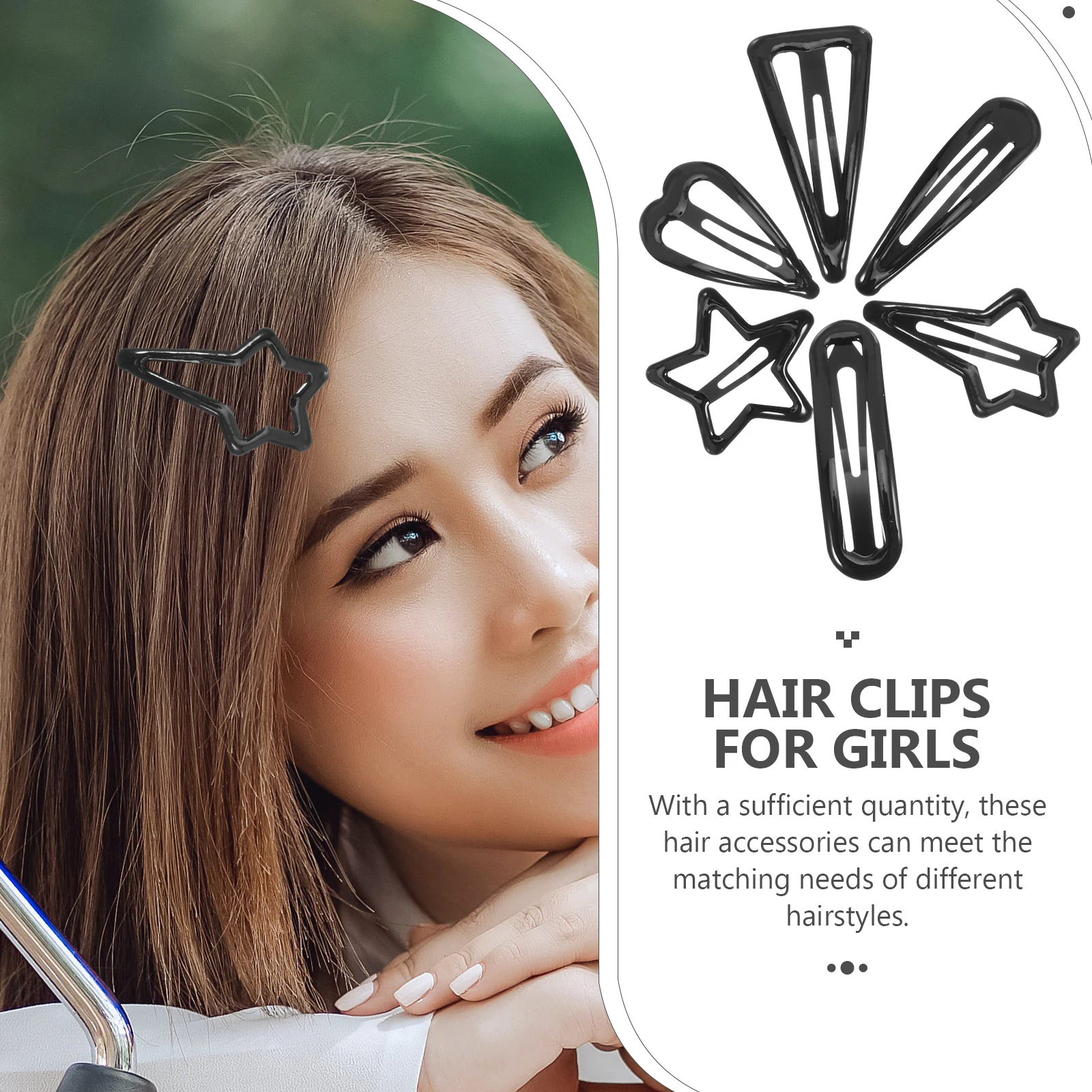 

18 pcs Hair Clips Set Black Metal Barrettes for Girls Women Bobby Pins Accessories Non Decorative Hair Tools Stylish Design