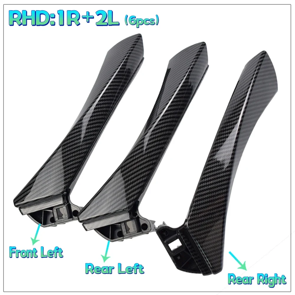 Car Accessories Carbon Fiber Inner Door Handle Panel Pull Trim Cover For BMW 3 Series E90 E91 E92 316 318 320 325 328i