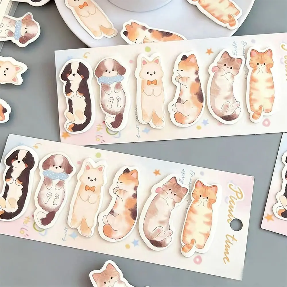 Cartoon Animal Sticky Notes File Classification Planner Organization Cat Index Tabs Note Mark Subjects Bookmarks Office Use