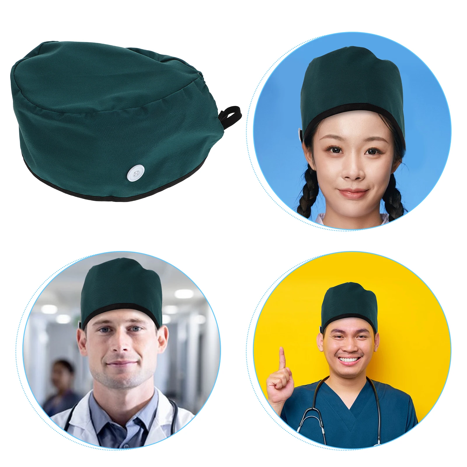 

Medical Surgical Cap Doctor Hat Nursing Scrub Chemo Hats Women Men Cotton Adjustable Size Long Wear Gorro Quirurgico