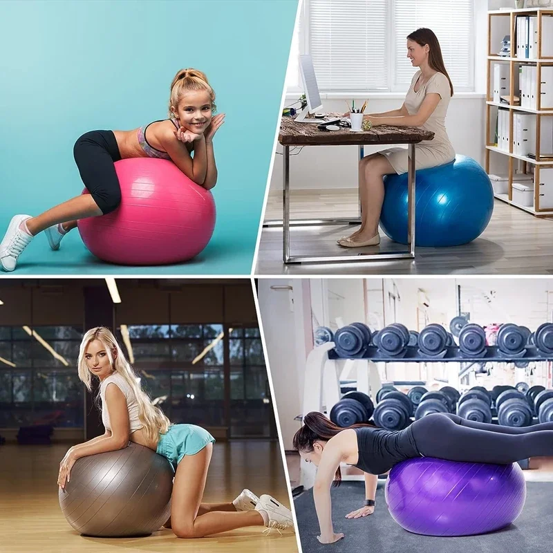 Yoga Pilates Ball for Women Home Gym Exercise Anti-Burst Non-slip Balance Ball Female Pregnancy Physiotherapy Fitness Yoga Ball