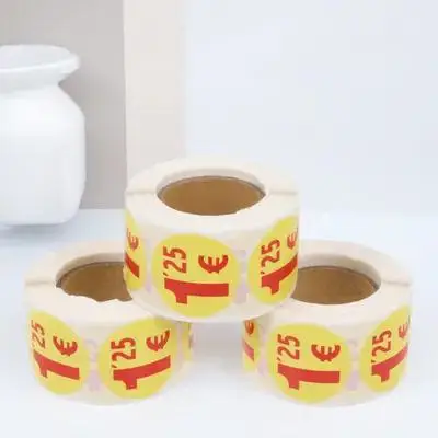 

1500Pcs Round Price Labels Stickers Blank Decals for Pricing Food Safety Supermarket Sale Sticker Label Price Decal