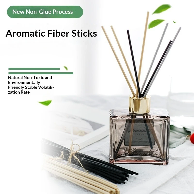 100Pcs Fiber Diffuser Sticks 3mm*19cm Aromatherapy Volatile Rod Home Fragrance Diffuser Accessories for Office Home Decoration