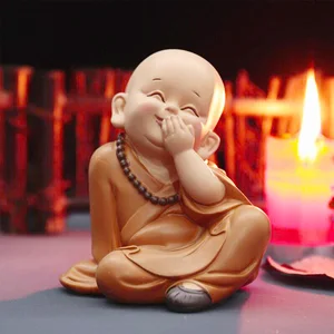 Small Monk Mini Buddha Statue, schöne Baby schöne Statuette, kreative Dekoration Ornament 6 Hauptverkaufs Buddha Statue Garten - №4