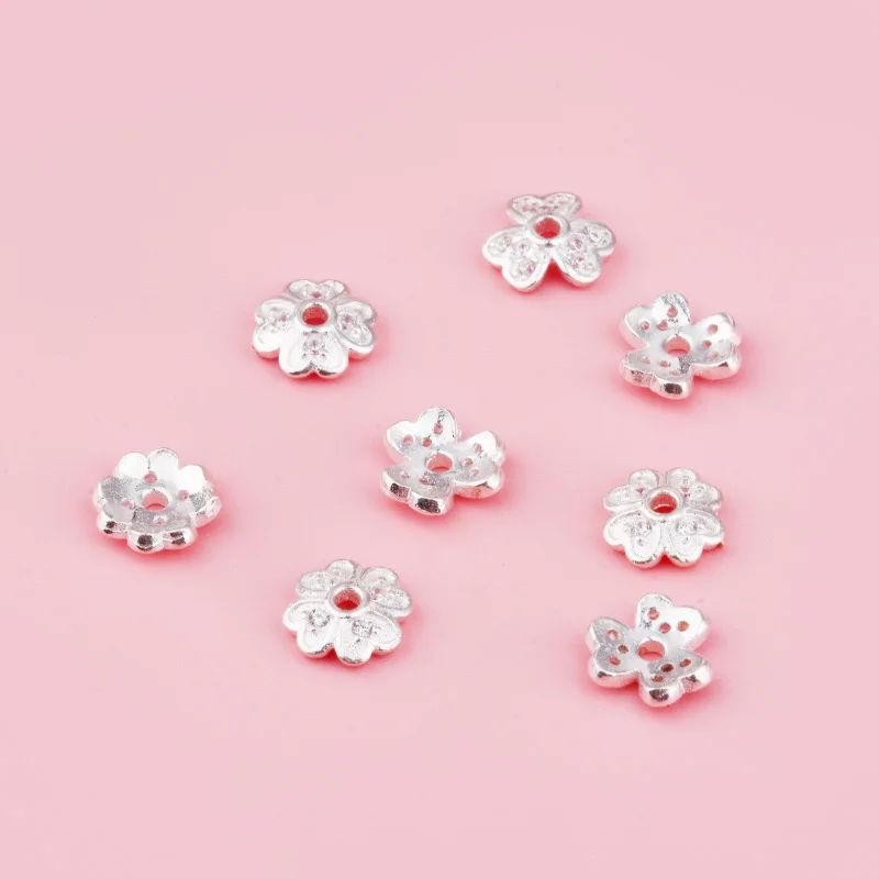 

5 шт., серебро S925, инкрустированные цирконом, разделители лотков для цветов, материал браслета ручной работы «сделай сам»