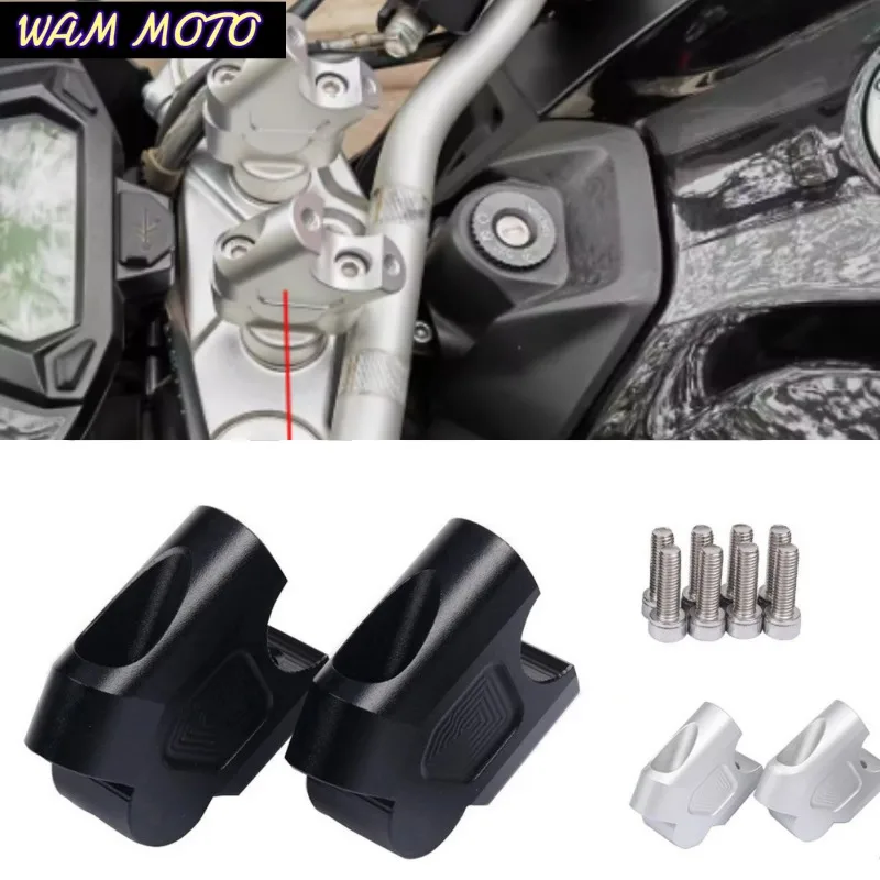 Motorcycle Handlebar Riser Mount Clamp Heightening Rise Extend Adapter For Loncin VOGE 300 RALLY