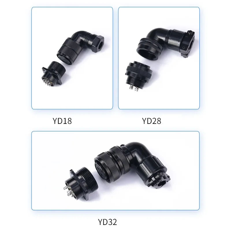 4/7/15 core YD type servo motor Aviation plug socket connector （Installation size 20/28/32mm can be selected）