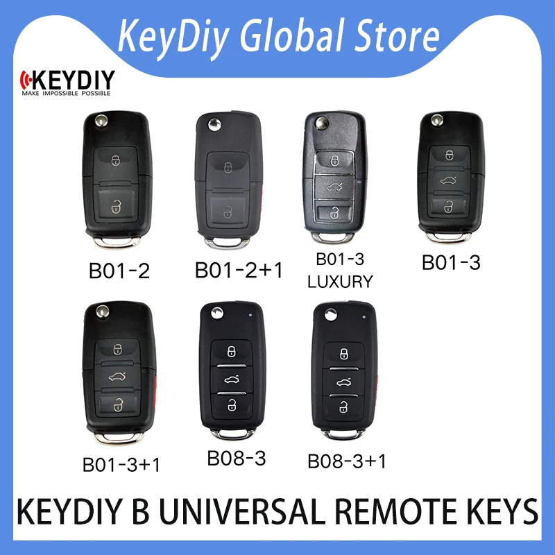 

10PCS KeyDiy B5 type B01-2 B01-2+1 B01-3 LUXURY B01-3 B01-3+1 B08-3 B08-3+1 Universal remote key For KD900/KDMax mate/KDX2/KDX4