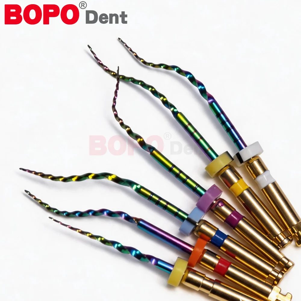 Wholesale Cheap Silver Rainbow Rotary Endodontic Files SX-F3 25/31mm Gold Blue Silver Mixed For Student Pet Clinic Big Discount