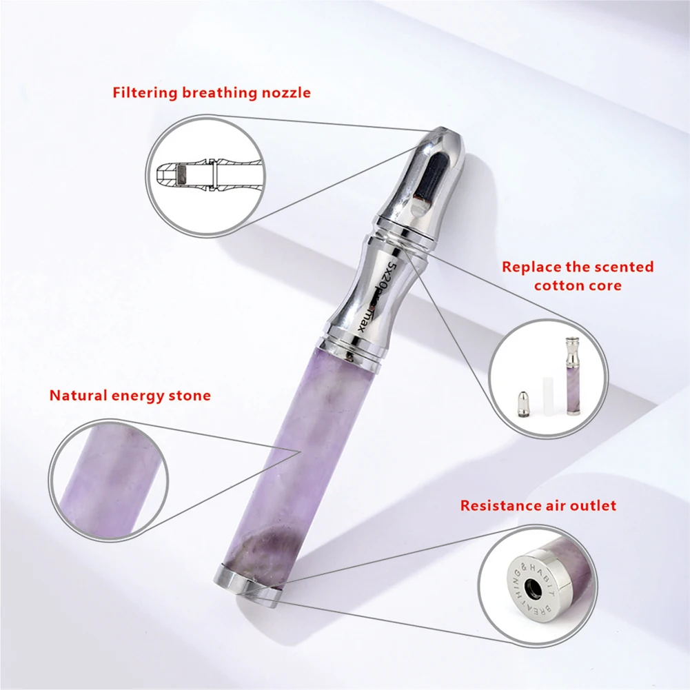 الإقلاع عن التدخين عصا التوتر والقلق الإغاثة اليقظة التنفس أداة التنفس عصا التنفس للبالغين #5