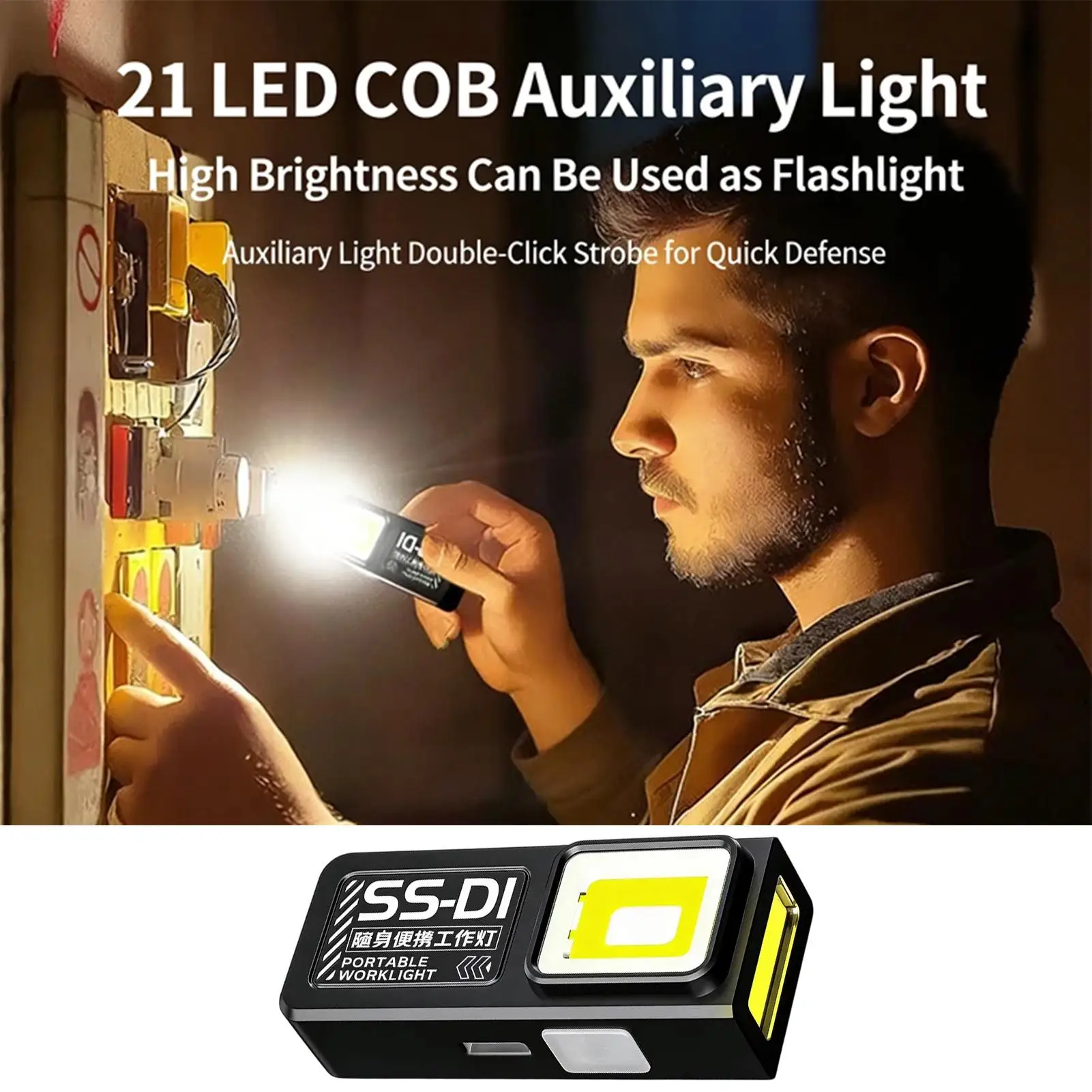 

Mini Flashlight Bright LED Adjustable Lightweight Waterproof Portable Small Flashlights Powerful For Night Camping Hiking