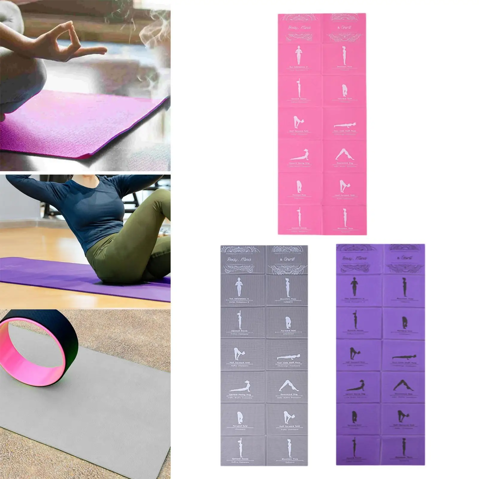 

Складной напольный коврик для упражнений, устойчивый к разрыву, водонепроницаемый мягкий коврик для фитнеса, спортивный коврик для танцев, гимнастики, дзюдо, растяжки для женщин и мужчин