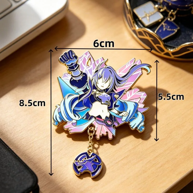 Honkai:Star Rail Cipher Abzeichen Cosplay Anime Cifera Silberner Wolf LV.999 Halloween Broschen Fangeschenke Rucksack Weihnachtsdekoration – Detail 6