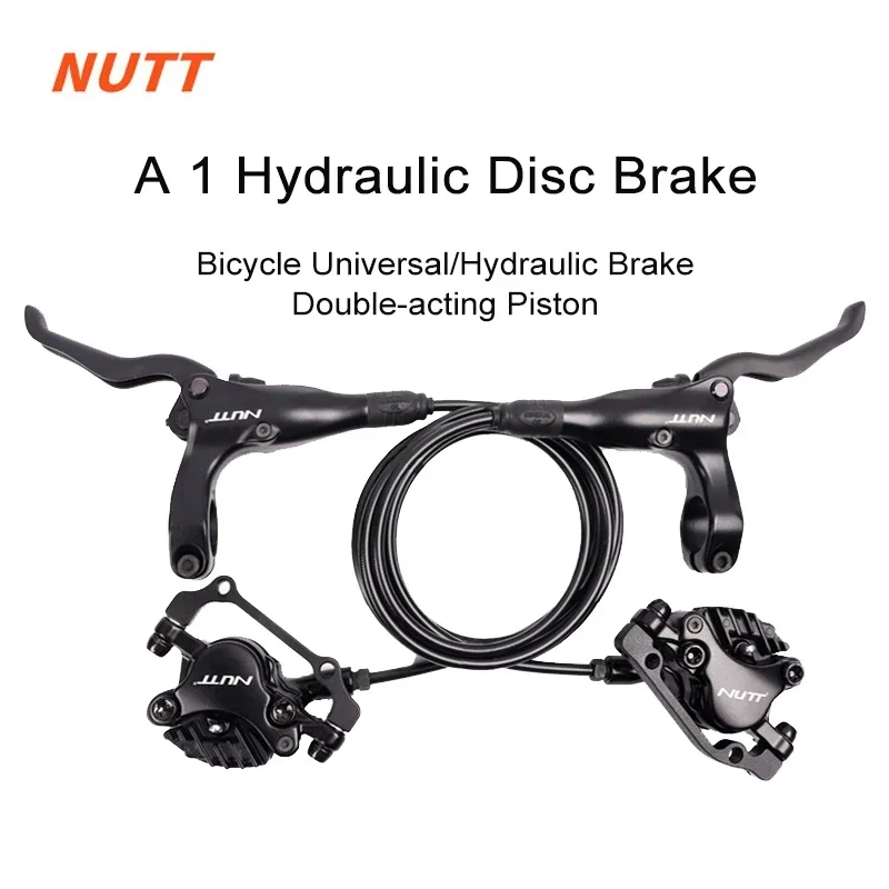 NUTT-A1 Bicycle Oil Brake Set MTB Bike Universal / Hydraulic Disc Brake Double Acting Piston Left Rear Right Front Cycling Parts