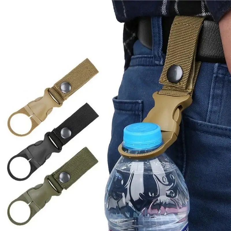 Bottle Buckle Clip Nylon Bottle Buckle Clip Carabiner Portable Backpack Water Bottle Clip Strap For Outdoor Hiking