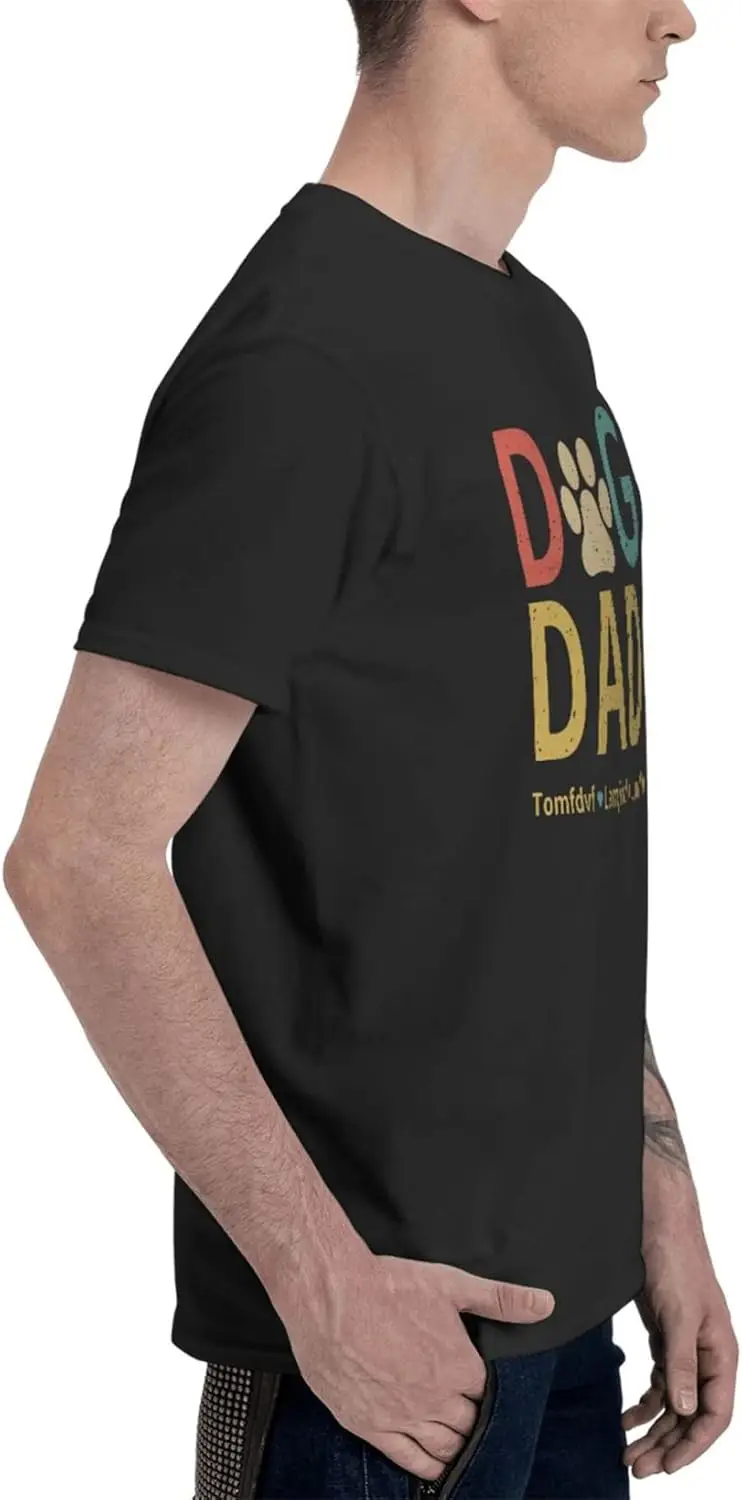 Personalized Dog Dad Shirt for Men Best Dog Dad Ever Hands T Shirt Fist Bump Tee Father's Day Shirt Gift for Dog Lover, Daddy