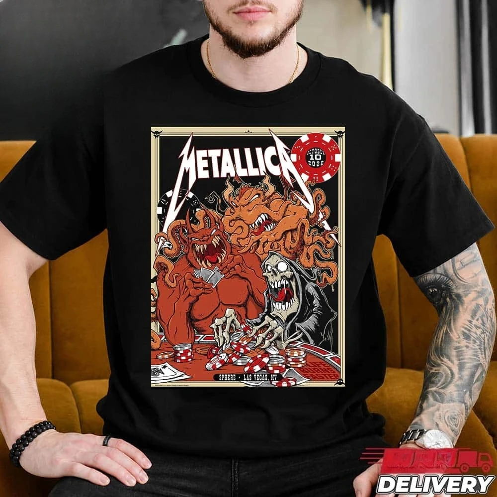 Metallica Our Fourth Life Burns Faster Gig Poster Tonight Art By Squindo From Sphere Las Vegas NV on October 10 2026
