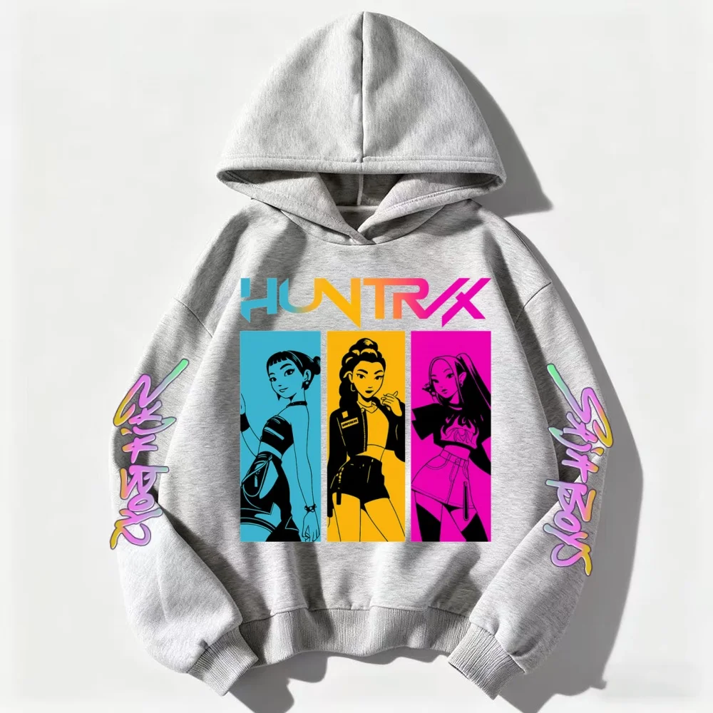 2025 أخبار Kpop شيطان هنتر هوديي معطف ملابس الأطفال طفل فتاة صبي البلوز هودي الطفل رداء علوي غير رسمي