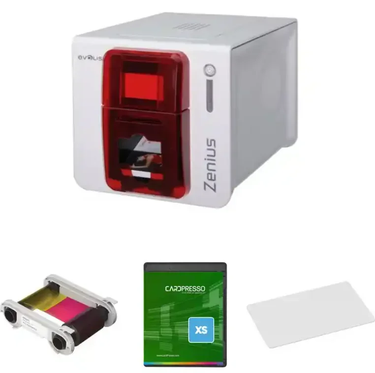 Brand new  Evolis Zenius Dye sublimation heat transfer card printer single-sided print PVC ID Card Printers 300dpi