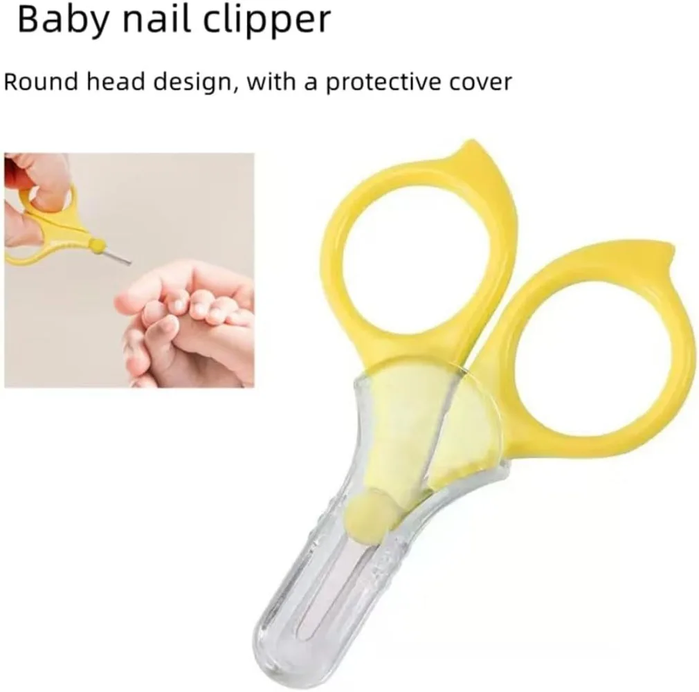 Baby Nail Scissors Round Tip Safe Nail Cutter Daily Safe Mini Portable Manicure Scissors Newborn Infant Toddler Kids Care Tool