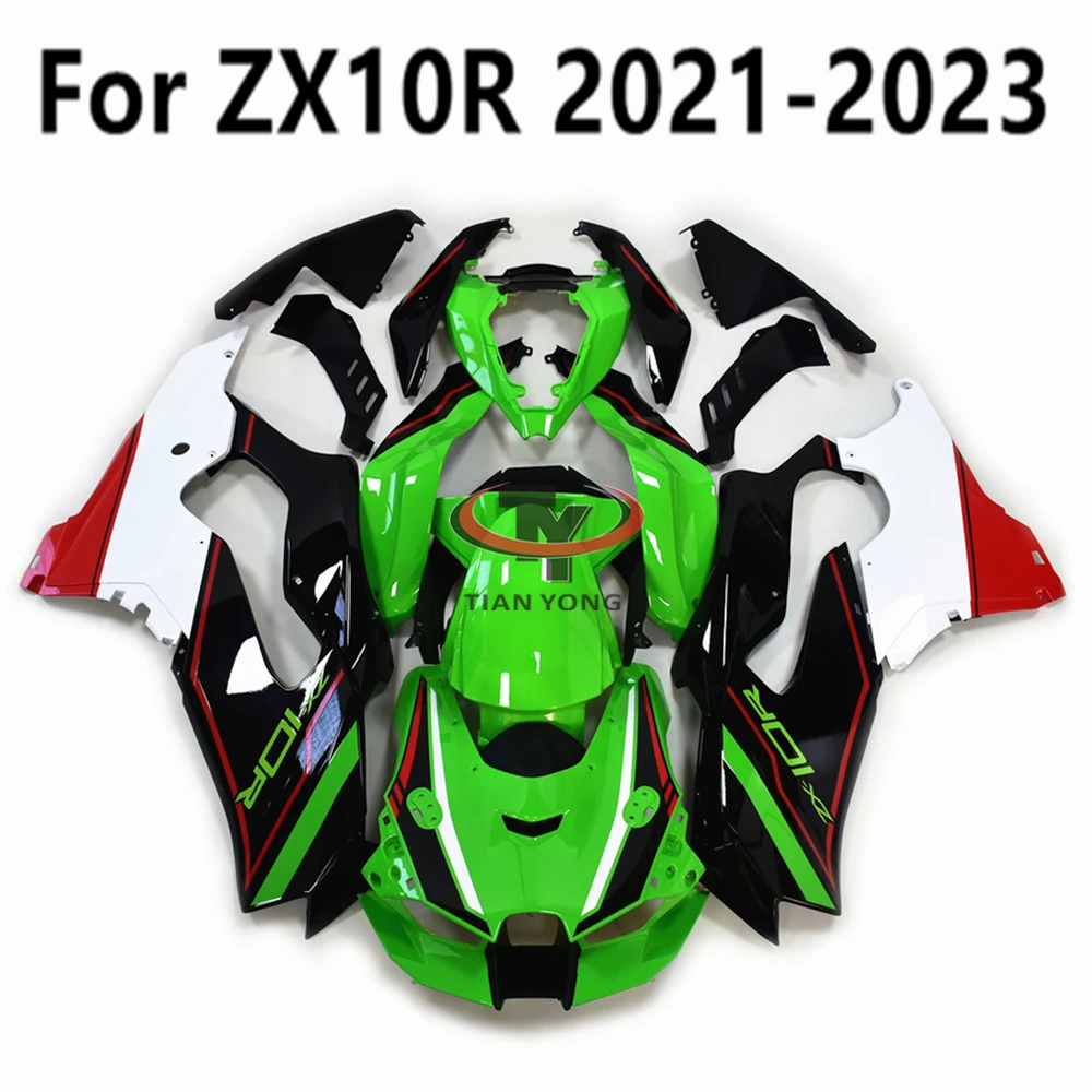 Bodywork Cowling For ZX10R ZX10RR ZX 10 R 2021-2022-2023-2023-2024 Green White Red Printing Motorcycle Full Fairing Kit