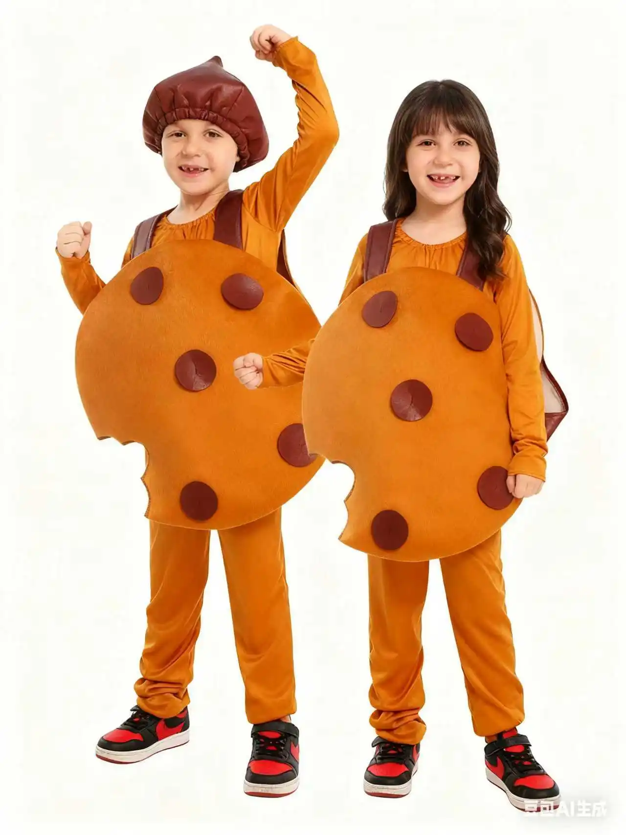 Neue Feiertagsparty, lustige Essen, vertuscht Kekse, Cosplay-Kostüme, Jungen und Mädchen, Schulbühnenkostüme