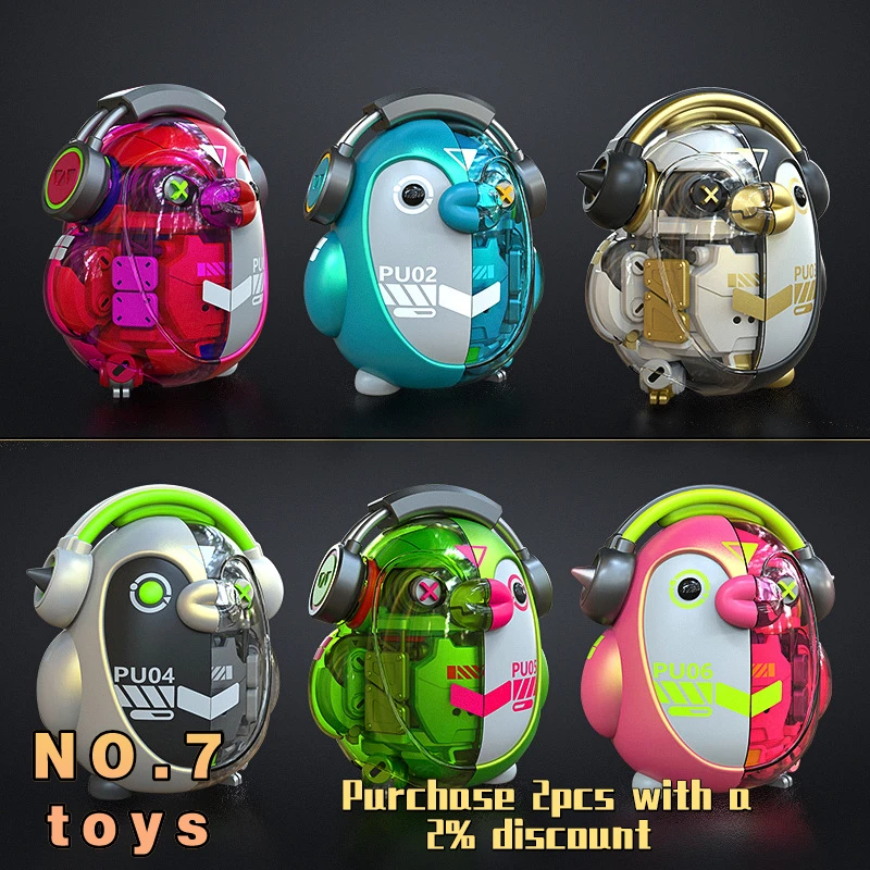 

Original LAMTOYS Alien Penguin PUPU Semi-mechanical Series Tide Play Doll Handsome Ornaments Handicraft Blind Box Surprise Gift