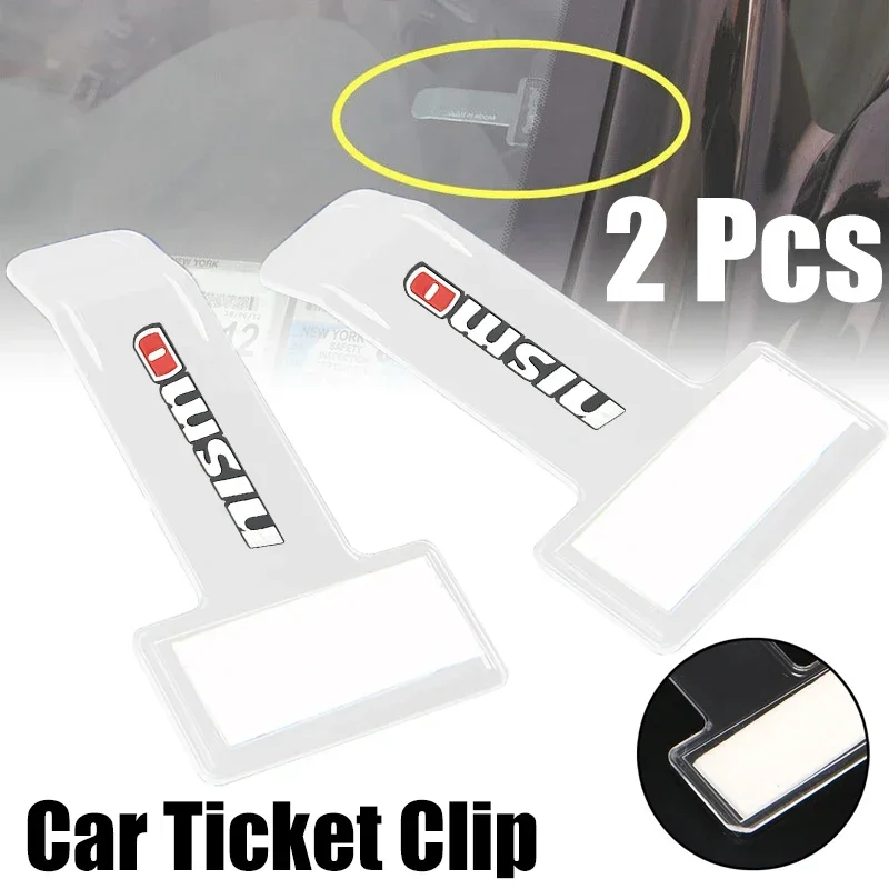 Car Receipt Clip Invoice Temporary Parking Card Ticket Holder for Nissan Nismo Almera Sylphy Qashqai Terra Kicks X-trail Juke