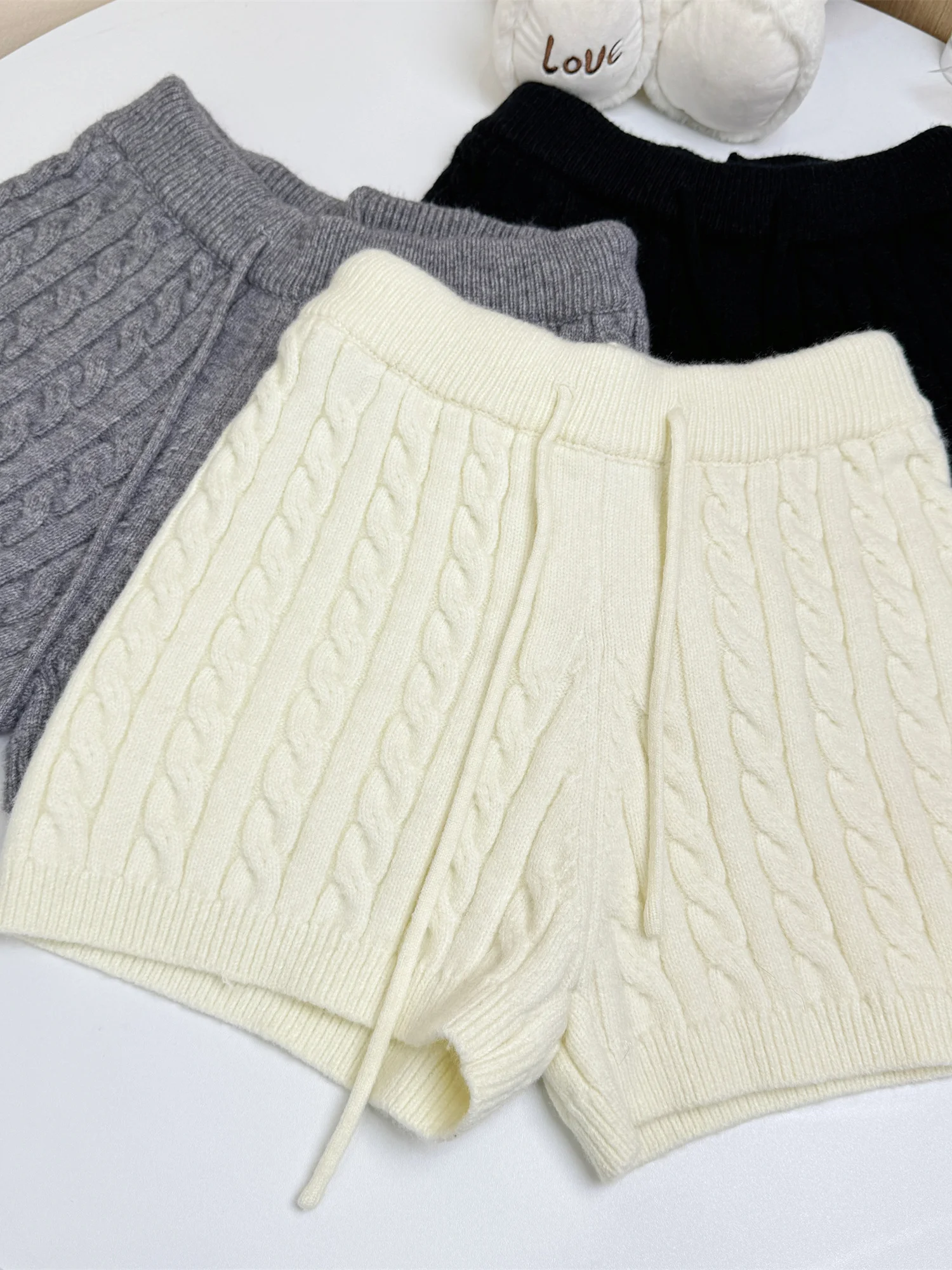 

Уютные вязаные повседневные брюки Lazy Wed с винтажным узором, на эластичной талии, осенне-зимние, теплые, из полиэстера, женские