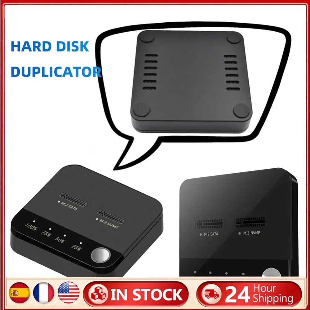 

Док-станция для жесткого диска M.2 SATA/NVMe с двумя отсеками, клон Duplicaotr, автономный клон M.2 Cloner, передача данных со светодиодным индикатором
