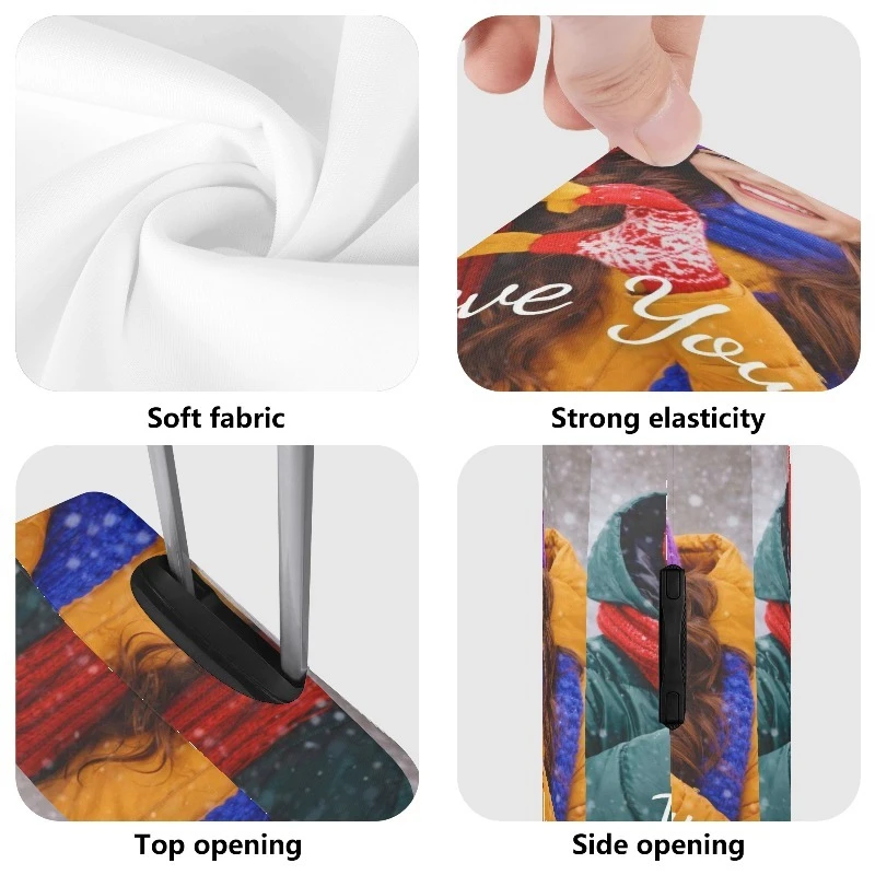 Custom Luggage Covers—Featuring Personalized images and Text—are Machine-Washable and Stretchy. They Make the Perfect Gift 4