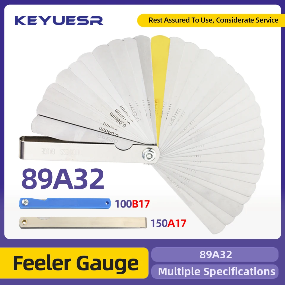 100B17 89A32 Feeler Gauge Set Of Probes Spark Plug Gap Gauge Probe Thickness Gauge Filler Gauge Valve Clearance Adjustment Tools