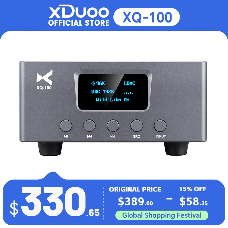 XDUOO XQ-100 Decoder Bluetooth 5.0 CS8406 ES9038Q2M XQ100 DAC Receiver Converter