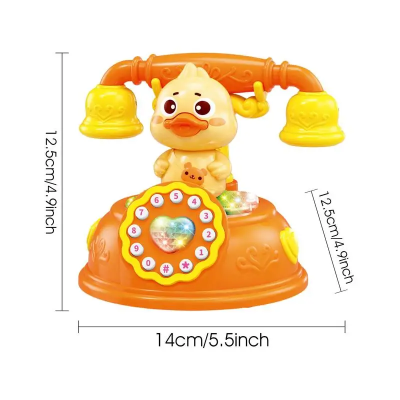 Téléphone de dessin animé pour enfants, jouet Early dos, musique, apprendre, ligne fixe simulée, jeu coule parent-enfant, cadeau de jouets