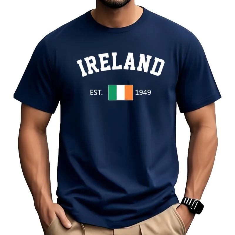 Unisex Men Ireland EST.1949 Independence Day Tshirt Tees T Shirts Women Boys 100% Cotton T-Shirt view 4