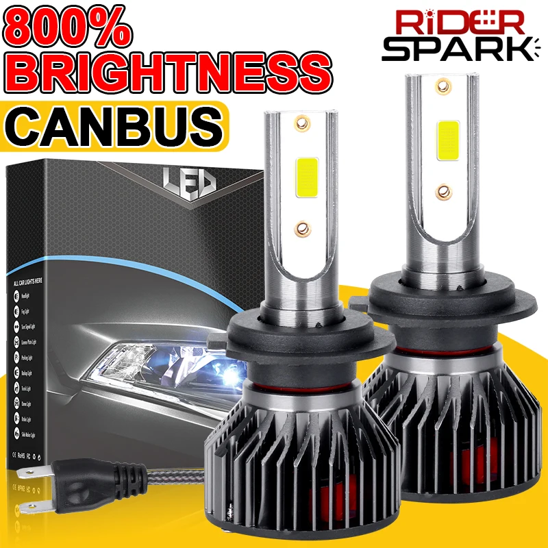 H4 H7 Led Car Headlight Bulb H11 H3 HB3 HB4 HIR2 9005 9006 9012 Turbo Fan Auto Fog Light Chip Led Running Lamp 6000K lampada 12V