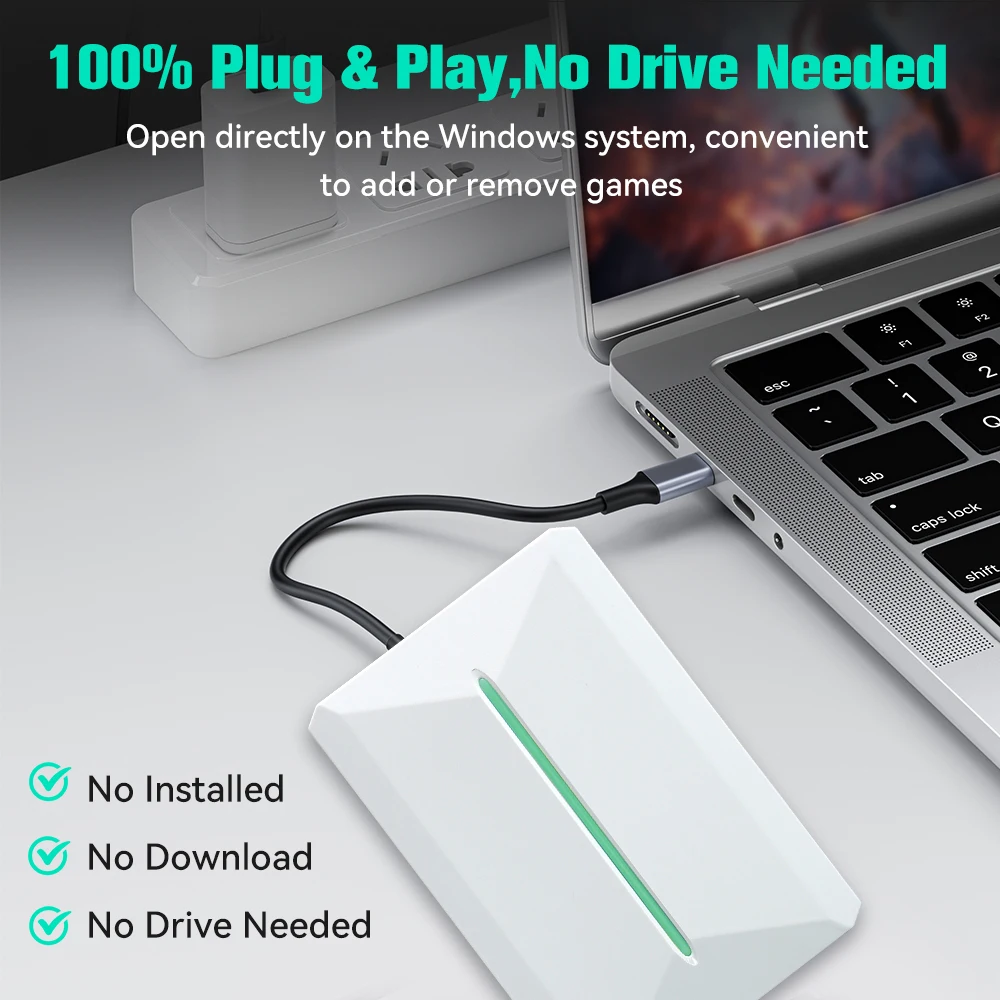 Retro Gaming HDD for Windows PC Retrobat＆Playnite OS 38200+Games＆42 AAA PC Games for PS3/PS2/Switch/PS1/N64/DC/MAME 50+Emulators