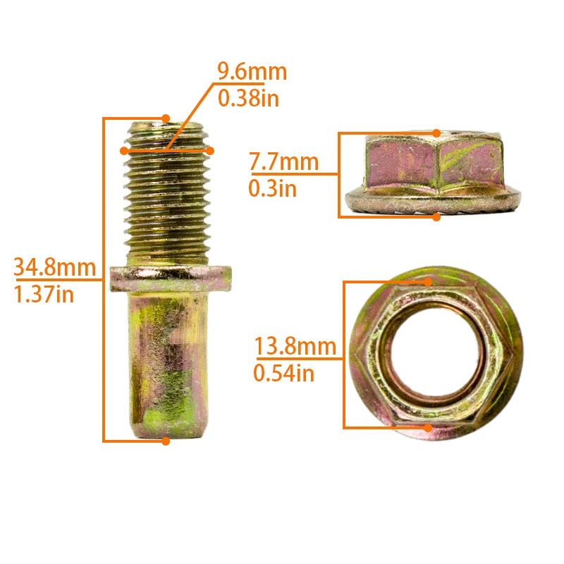 For BaumrAg SX62 62cc Garden Tools Universal ChainSaw Bar Nuts Bar Studs Bar Mounting Nuts